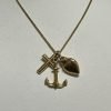 700002829-4 14 karaat gouden hanger Geloof-Hoop-Liefde.